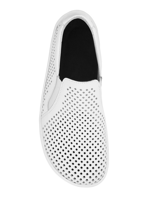 BAREFOOT dámská prodyšná nazouvací obuv Pollonus white 5-1308-003