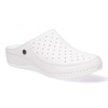 Pollonus dámské žabky potažené kůží white+perforation 5-1415-001