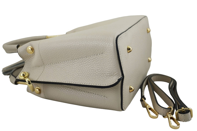 Dámská kožená kabelka Světle béžová