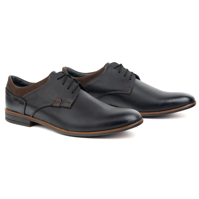 Olivier 263GT kožené společenské boty černé