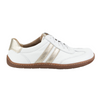 Buty BAREFOOT damskie skórzane minimalistyczne 1287 białe ze złotym sneakersy