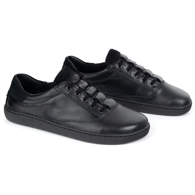 Sneakersy barefoot damskie Maja Olivier – anatomiczne buty skórzane czarne 102MP