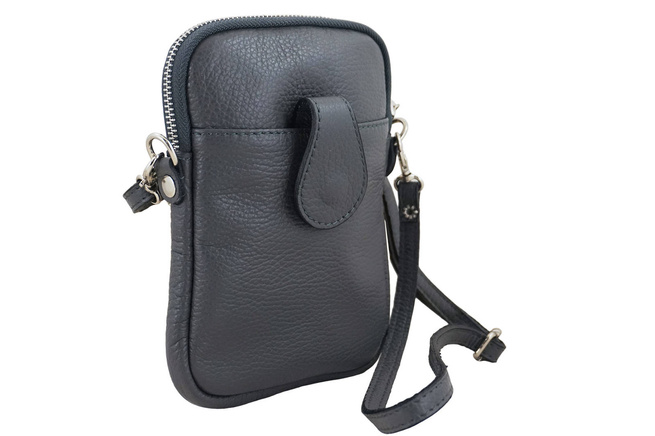 Dámské kožené pouzdro na telefon Black