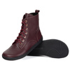 Buty damskie barefoot zimowe skórzane Olivier Liv 1303 ocieplane bordowe