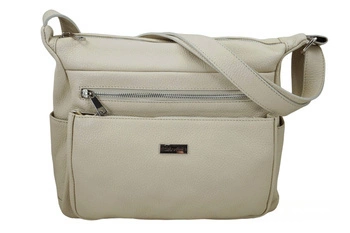 Codzienna i praktyczna torebka na ramię - Beżowa jasna