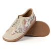 Buty barefoot damskie skórzane Olivier Eliza kwiaty beżowe