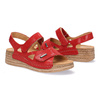 Elegantní kožené dámské sandály Pollonus red puma 5-1642-001