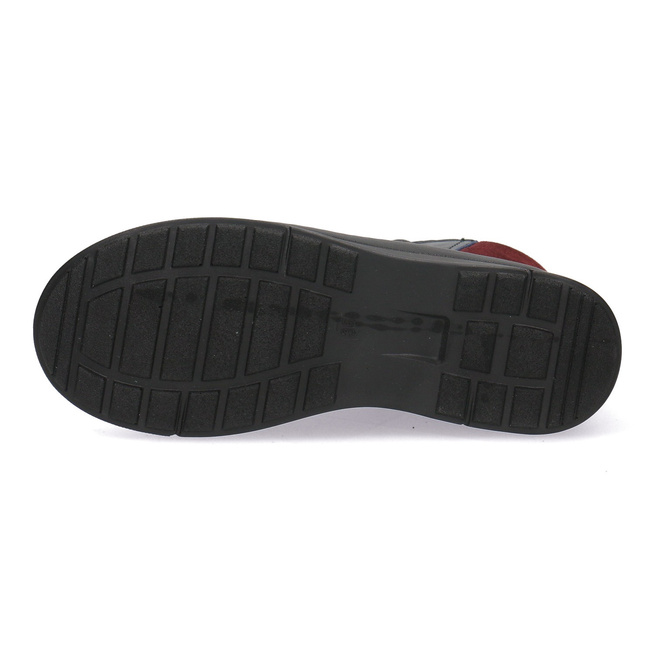Pollonus dámské kožené sněhule navy blue/maroon 5-1459-001