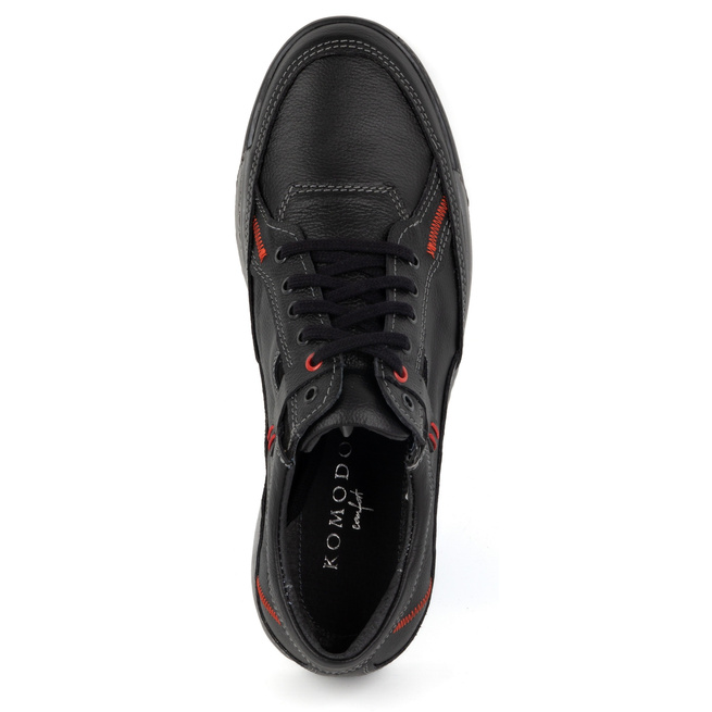 Buty męskie skórzane Casual 932K czarne