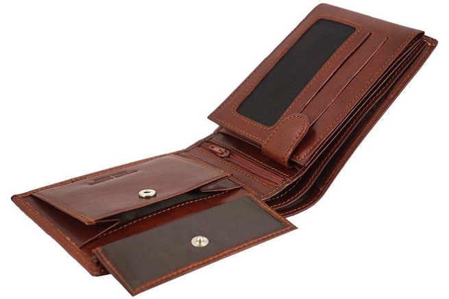 Portfel skórzany męski - Barberini's - Granatowy