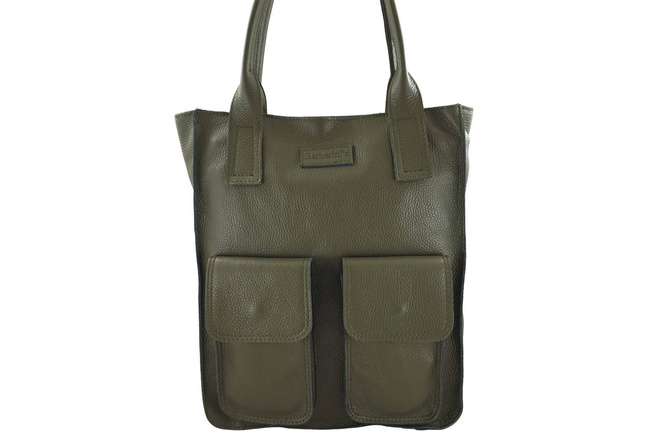 Torba shopper bag do pracy - Zielona