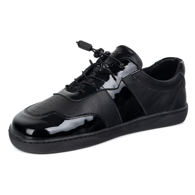 BUTY DAMSKIE BAREFOOT SKÓRA MINIMALISTYCZNE SZEROKIE ARIA floter czarny 103MP