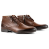 Pánská společenská kožená zateplená obuv 802MA hnědá