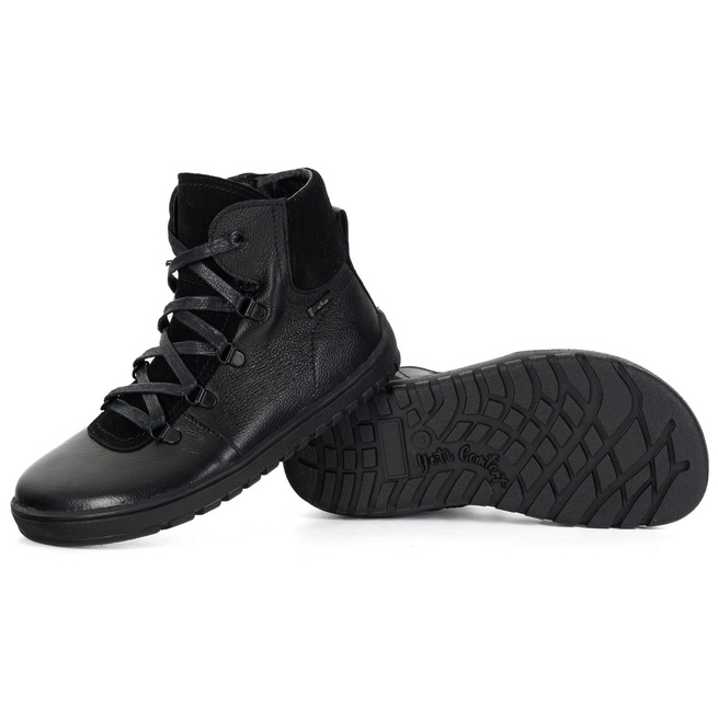 Buty damskie barefoot Madison ocieplane naturalną wełną merino czarne