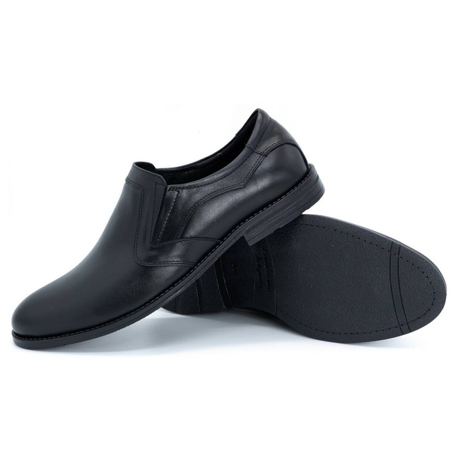 Elegantní pánská kožená obuv 283LU černá