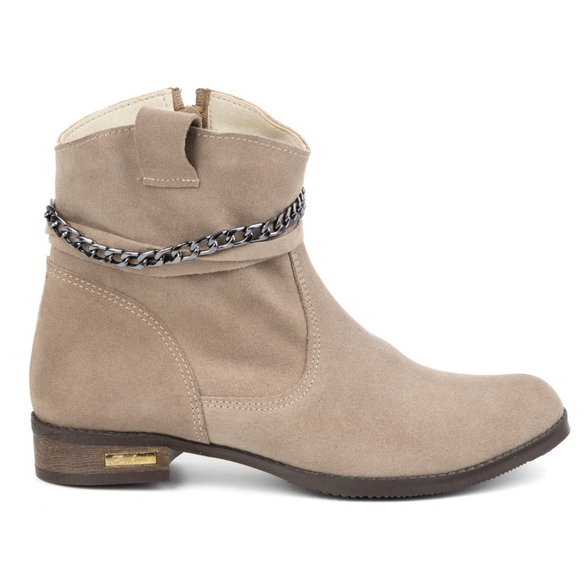 Dámské semišové zateplené boty Luna beige