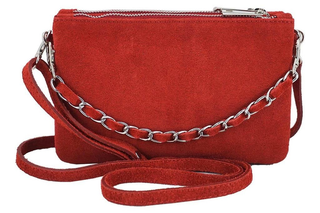 Barberini's - semišová poštovní taška - červená