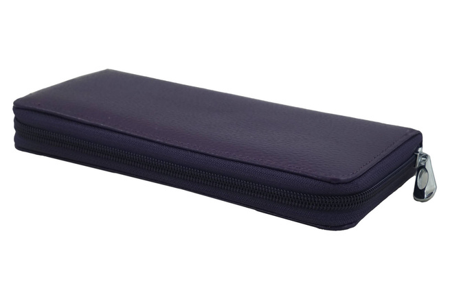 Kožená peněženka s ochranou RFID - fialová