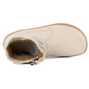 Damskie buty barefoot sztyblety z zamkiem ocieplane 1297 beżowe