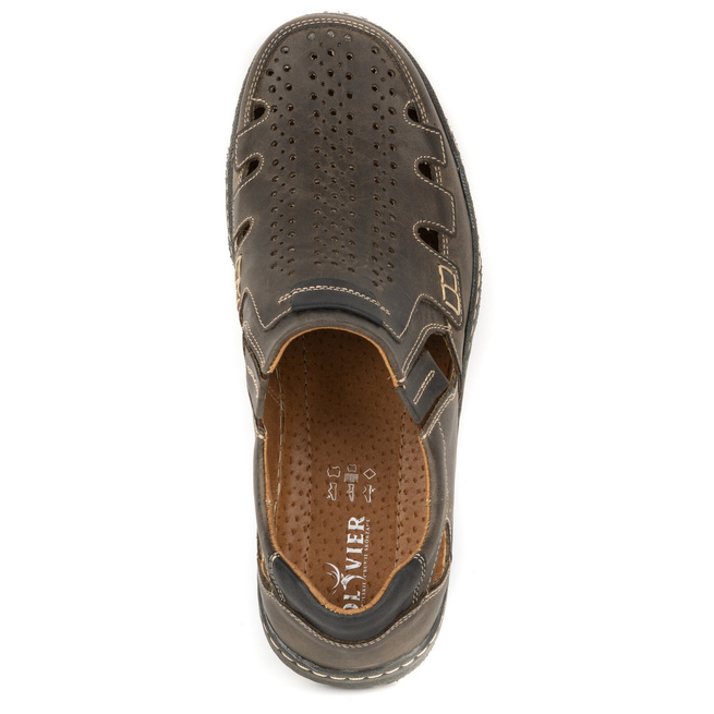 Pánské kožené mokasíny 500MP hnědé