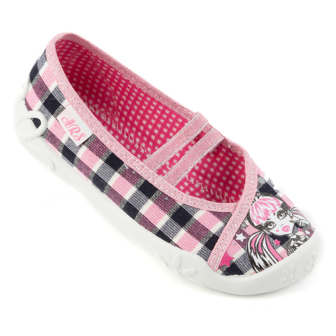 Školkové pantofle prodyšné lehké 416 ARS růžové