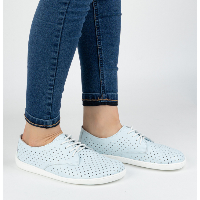 BAREFOOT Damskie minimalistyczne ażurowe 1288POL błękitne