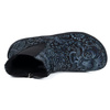Damskie buty barefoot sztyblety z zamkiem ocieplane 1263 wzory granatowe