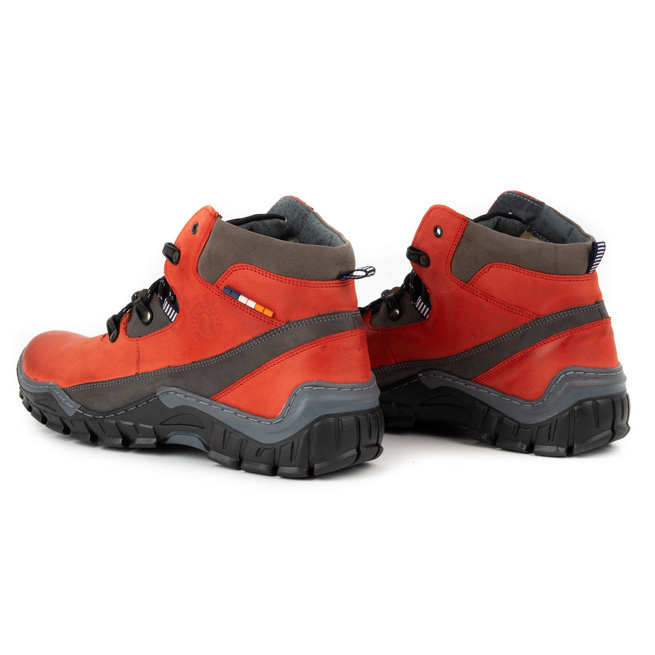 Pánské zimní kožené boty 134GT red