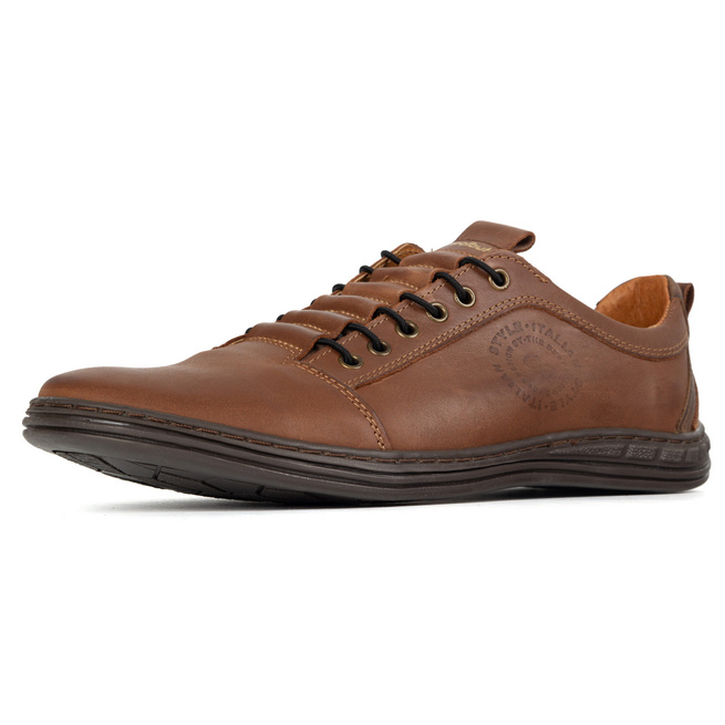 Buty męskie skórzane casual 2121/2 camel