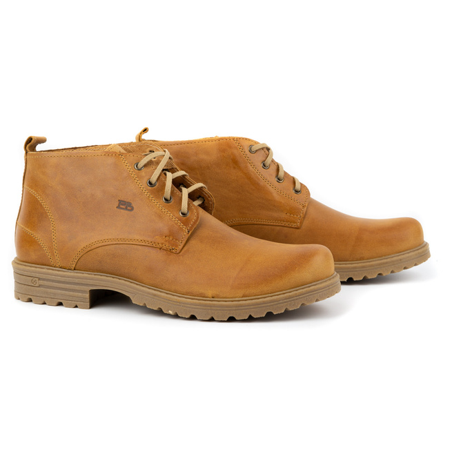 Pánské kotníkové boty kožené 2119 červené