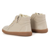 Dámské minimalistické barefoot zimní kožené boty 1293 beige 