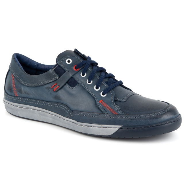 Pánská kožená obuv Casual 932k navy blue