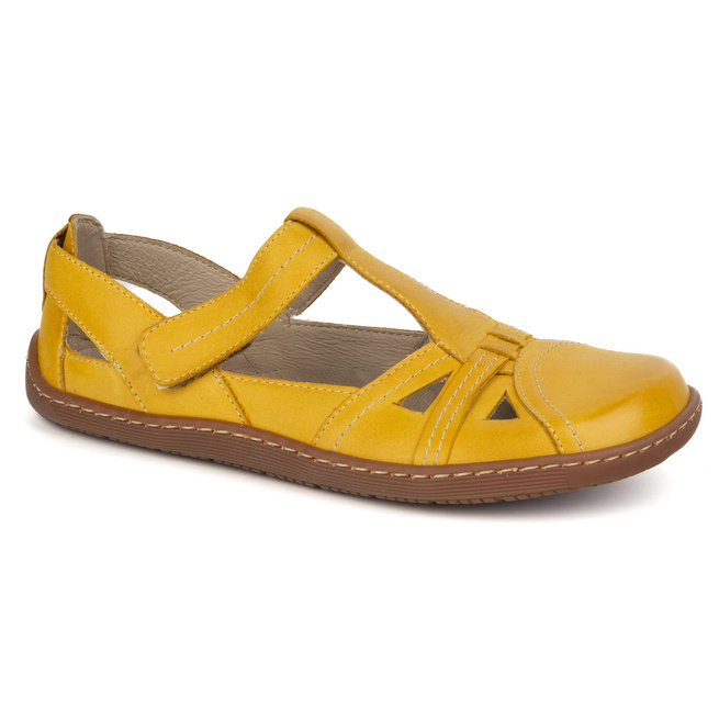Dámská obuv BAREFOOT Ultralight semi-sandály Olivier 1285 velcro yellow