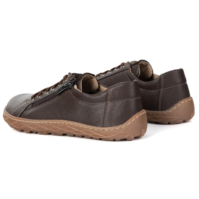 Dámská minimalistická barefoot kožená obuv model 1243/2 hnědá