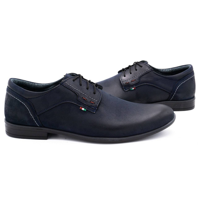 Pánská kožená obuv Olivier 305GT navy blue