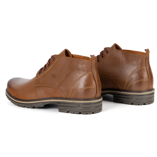 Buty Trzewiki męskie za kostkę skórzane 2119 brązowe