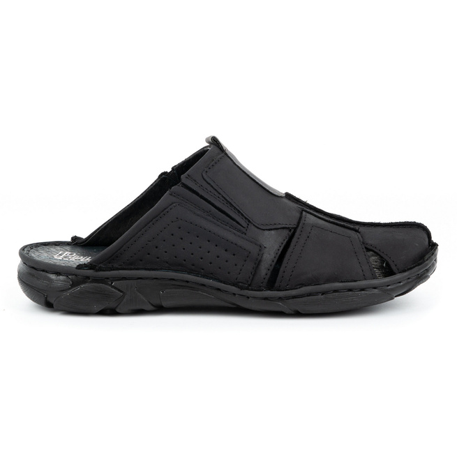 Pánské kožené žabky 312 black