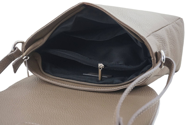 Klasyczna torebka listonoszka - Beżowa ciemna