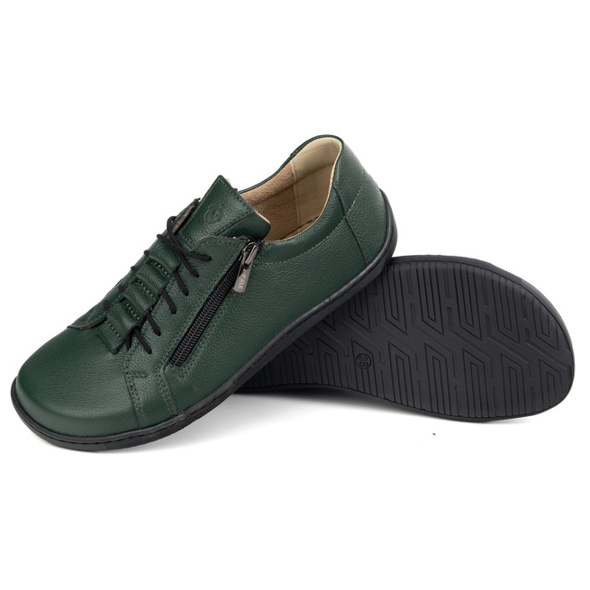 Dámské barefoot kožené minimalistické boty 1242 green