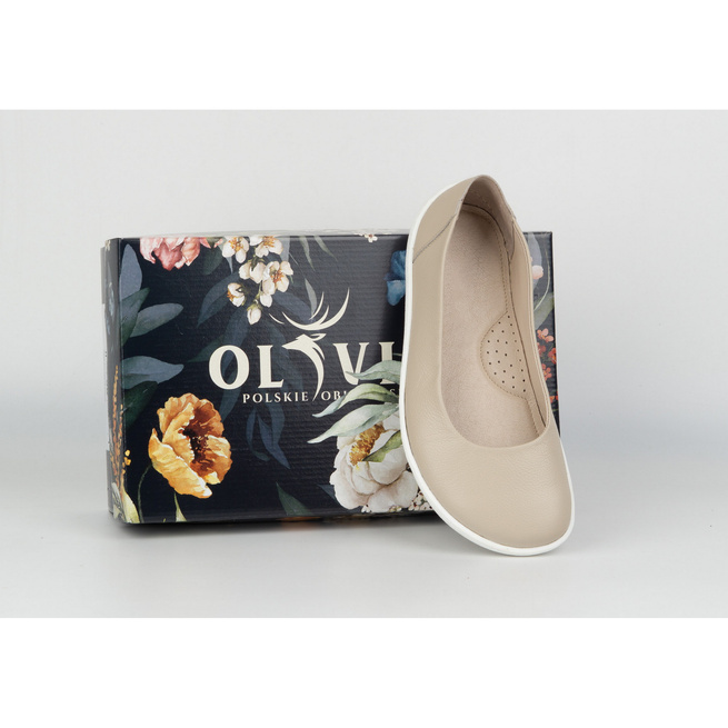 BAREFOOT Dámské minimalistické nazouvací lodičky 1771POL beige