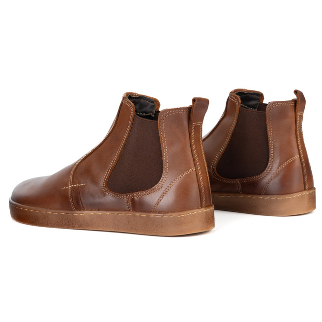 Pánské barefoot kožené boty Olivier 100KZ tmavě hnědé