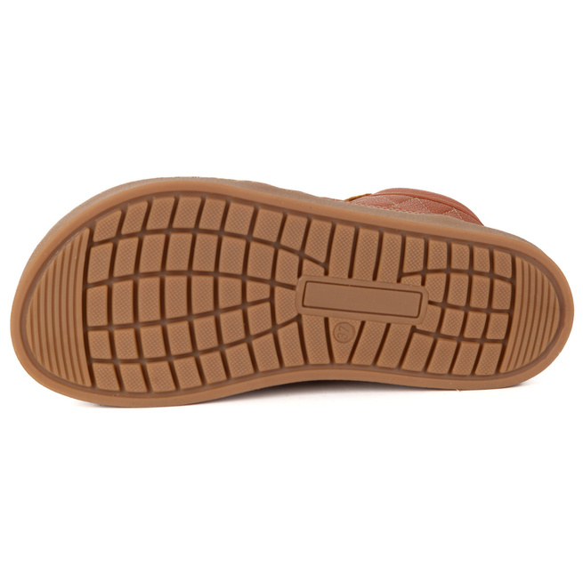 Buty damskie zimowe barefoot skórzane Z-B05 rude – ocieplane, zero-drop, szeroki przód