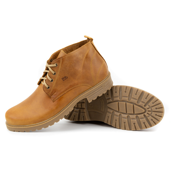 Pánské kotníkové boty kožené 2119 červené