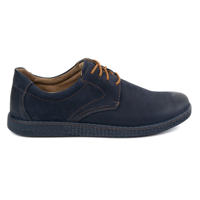 Buty męskie skórzane Casual 933/2 granatowe