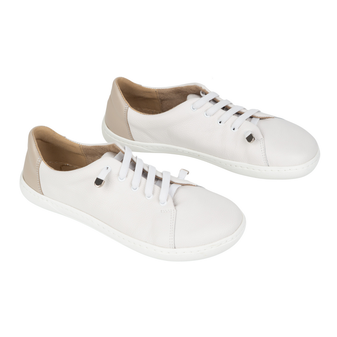 Dámská minimalistická kožená obuv barefoot 0771W bílá