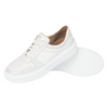 Półbuty damskie sneakersy skórzane 0774W białe