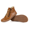 Damskie minimalistyczne buty skórzane zimowe barefoot 1293 rude