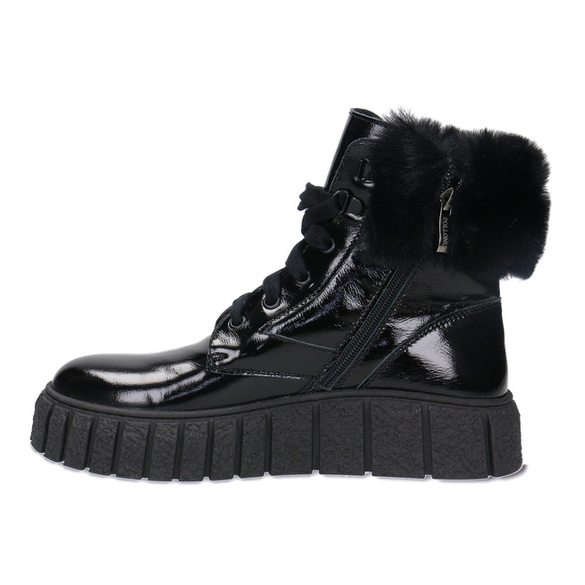 Dámské kožené boty Pollonus black naplak 5-1574-001