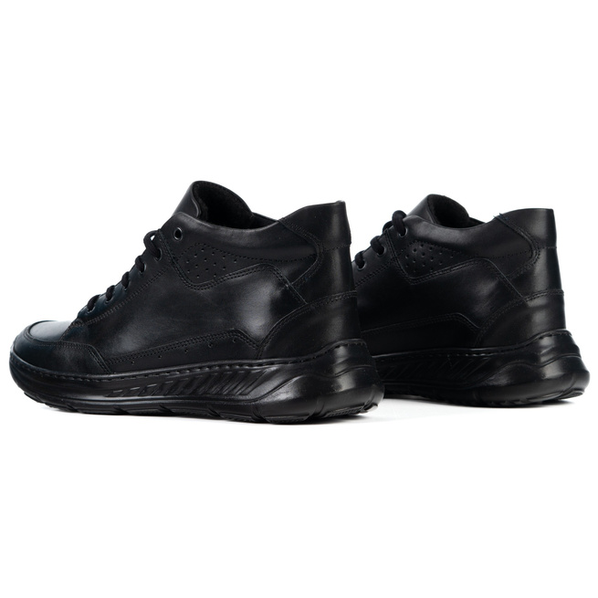 Pánská zateplená kotníková obuv 968MA černá šněrovací