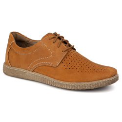 Buty męskie skórzane Casual 933/L/2 rude